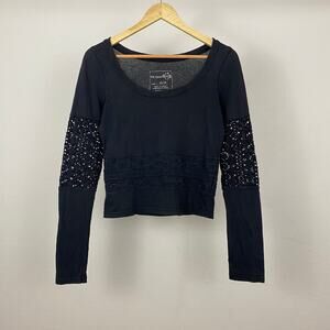 We The Free - Free People Girlie Greaser Top - Black - Small